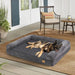 Orthopedic Dog Sofa Bed – Extra-Thick Foam Base with Washable Plush Cover & Bolster Support - Samanta Factory