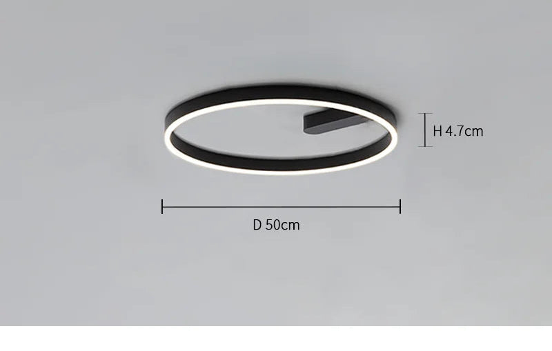 LED Ceiling Light – Modern Surface-Mounted Design with Dimmable Remote Control