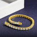 EWYA D Color Moissanite Tennis Bracelet 925 Silver 18K Gold - Samanta Factory