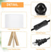 Wooden Tripod Floor Lamp – Hand-Knitted Fabric Shade with E26 Dimmable LED - Samanta Factory