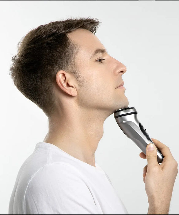 Electric Shaver for Men – 3D Floating Heads with Auto-Grinding Blades & Smart ESM System - Samanta Factory