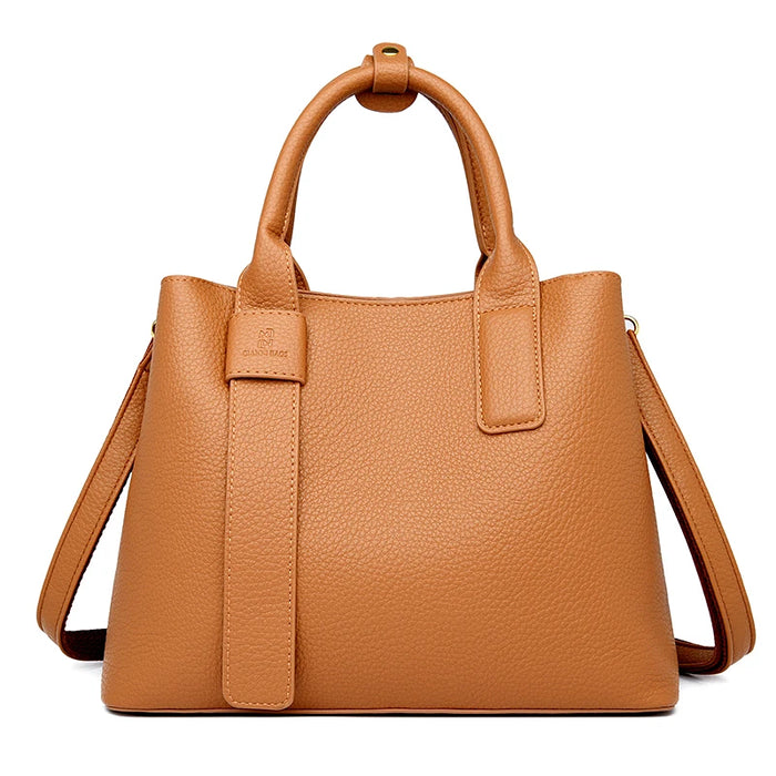 Women’s PU Leather Business Handbag – Saffiano Tote with Adjustable Shoulder Strap - Samanta Factory