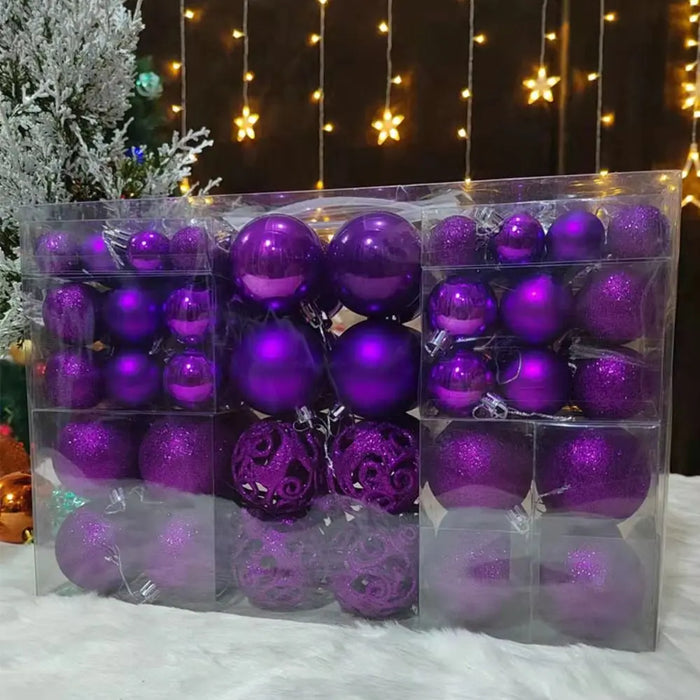 Christmas Ball Ornament Set – 100PCS Plastic Baubles in 18 Colours