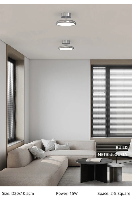 Modern Surface-Mounted Ceiling Light – Remote-Controlled LED Fixture for Bedrooms and Living