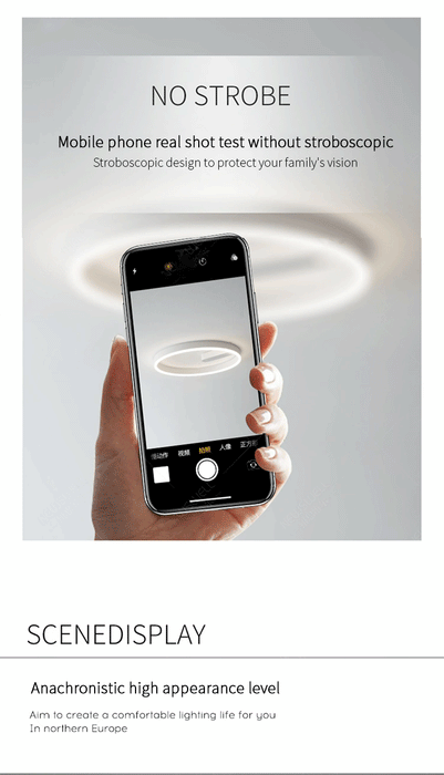 LED Ceiling Light – Modern Surface-Mounted Design with Dimmable Remote Control