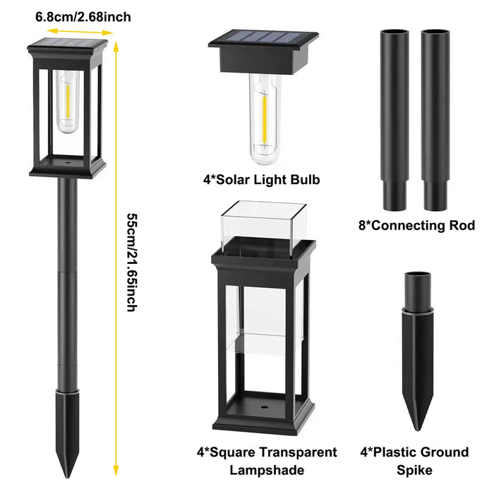 Solar Pathway Lights – IP65 Waterproof Outdoor LED Garden Lamps