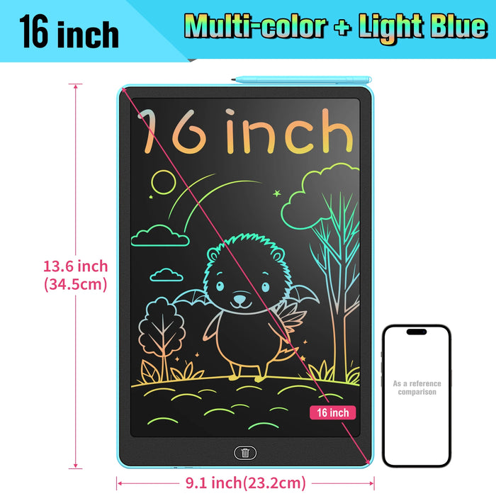 16-Inch LCD Writing Tablet – Colorful Screen with One-Tap Erase & Lock Function - Samanta Factory