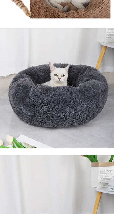Plush Cat & Dog Nest Bed – Warm, Washable & Fluffy for Winter Comfort - Samanta Factory
