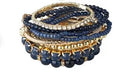 Bohemian Bracelet Set – Stackable Beaded Bangles with Crystals & Pearls for Everyday Wear - Samanta Factory