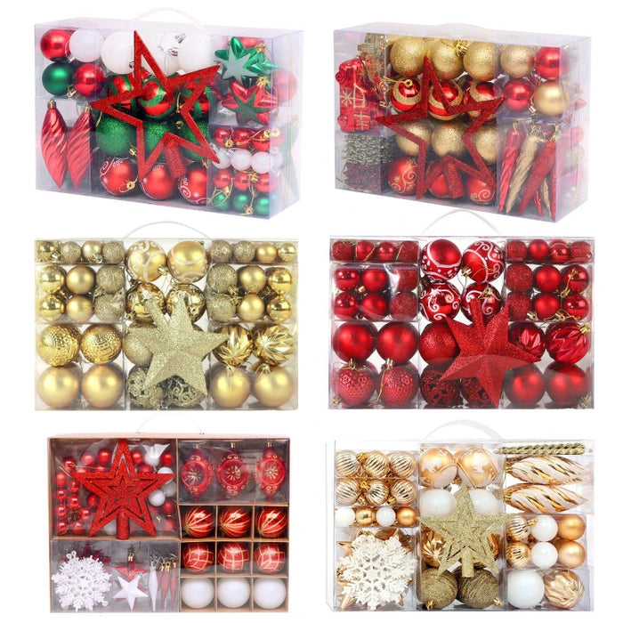 Shatterproof Christmas Pendant Plastic Balls in Various Colours for Tree Decoration

