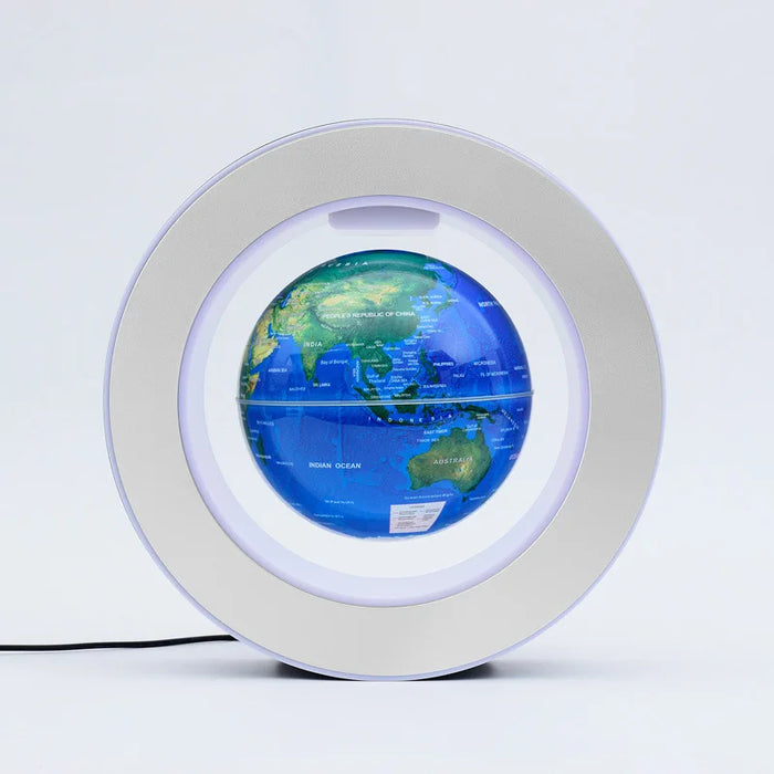 Floating Moon Globe Lamp – O-Type Magnetic Frame with LED Night Light - Samanta Factory