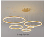 Modern LED Pendant Light – Gold Aluminum Chandelier with Remote Control - Samanta Factory