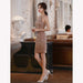 Sequin Mini Dress – Halter Neck & Slim Fit - Samanta Factory