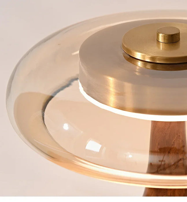 French Retro Floor Lamp – Luxury LED Table & Bedside Lighting with Clear Glass Shade
