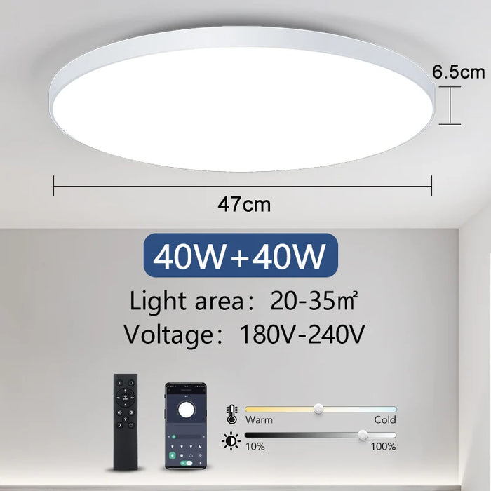 Smart LED Ceiling Light – APP & Remote Controlled Dimmable Modern Lamp
