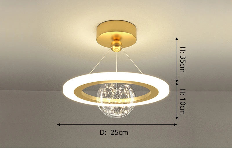 Modern Flush Mount LED Chandelier – Remote-Control Dimmable Ceiling Light