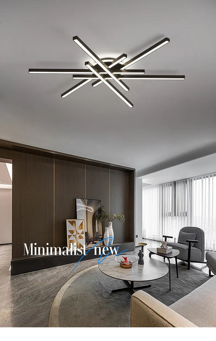LED Ceiling Light – Modern 4-Bulb Aluminum Fixture for Living Spaces