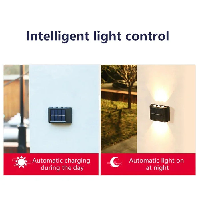 Solar Wall Light – Up & Down Waterproof LED for Modern Outdoor Decor