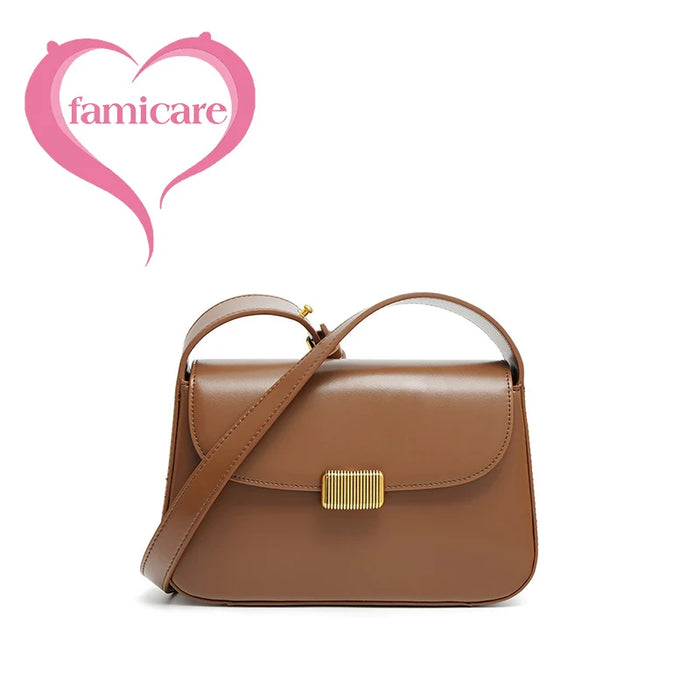 Stylish Split Leather Bucket Shoulder Bag – Versatile Women’s Handbag for Work & Casual Outings - Samanta Factory