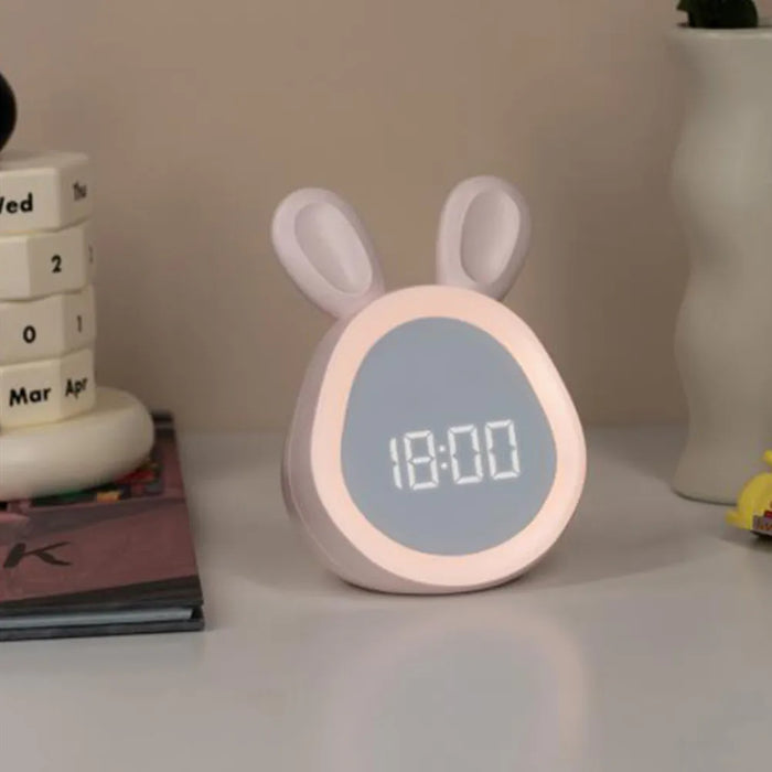 LED Cartoon Alarm Clock – Digital Display with Voice Control & Rechargeable Batter - Samanta Factory