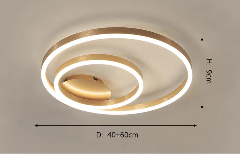 Modern LED Chandelier – Dimmable Semi-Flush Mount with Remote Control
