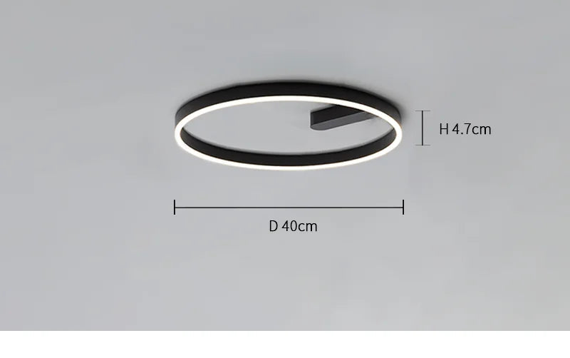 LED Ceiling Light – Modern Surface-Mounted Design with Dimmable Remote Control