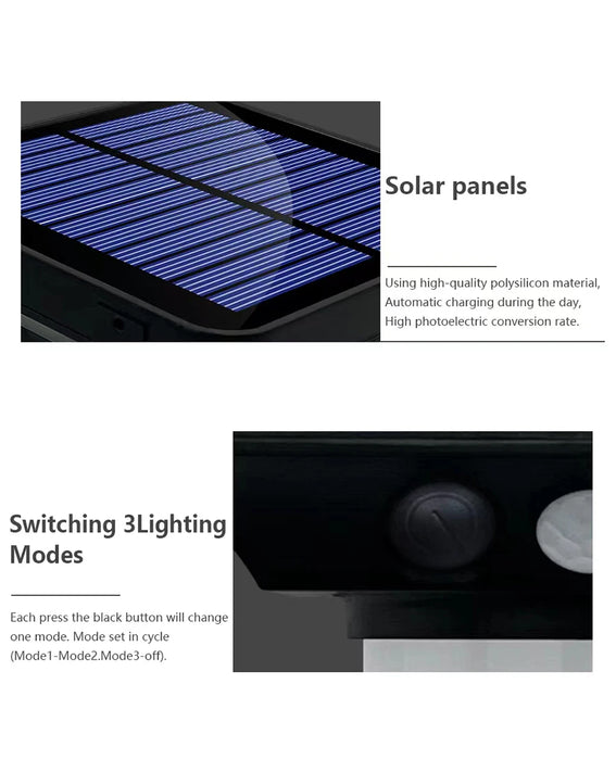 Solar Garden Light – Motion Sensor LED with Triple Modes and IP65 Weatherproof Design