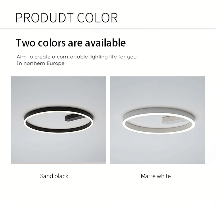 LED Ceiling Light – Modern Surface-Mounted Design with Dimmable Remote Control