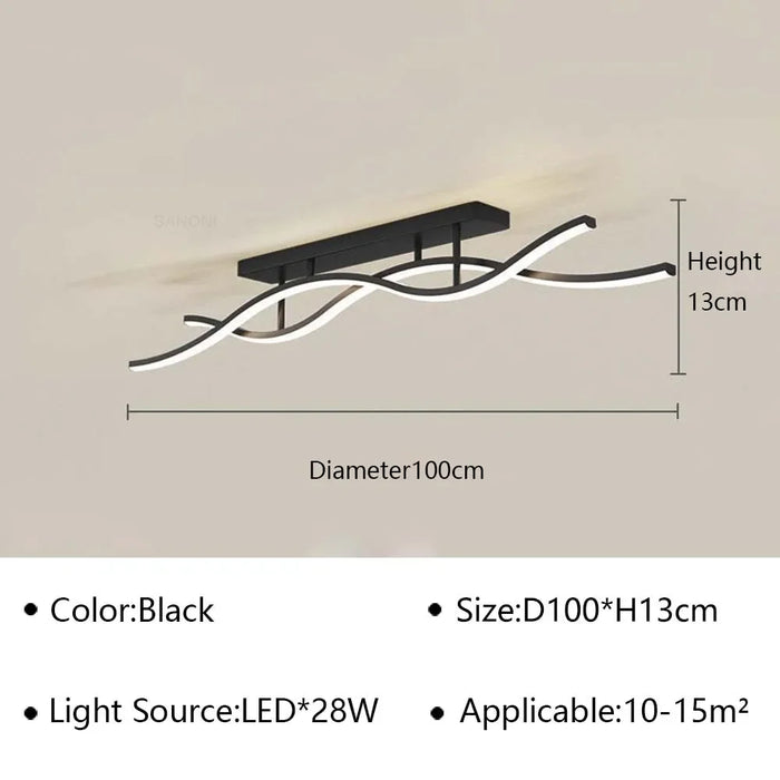 LED Ceiling Light – Simple Line Design for Modern Kitchens, Bedrooms, and Dining Areas