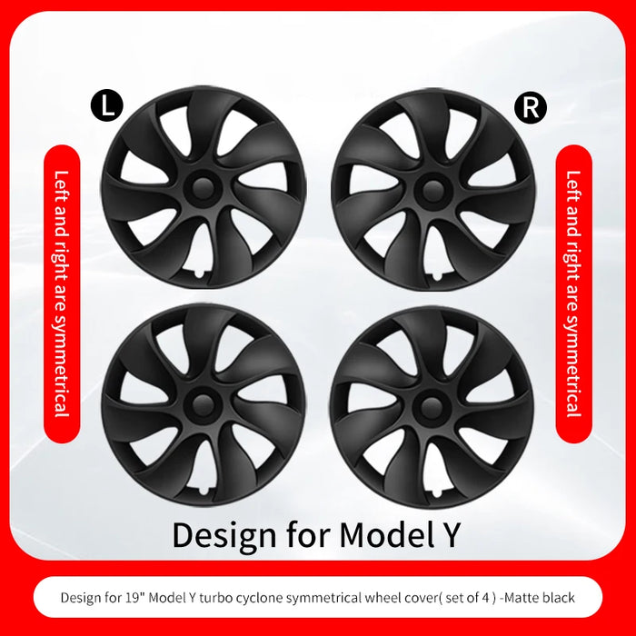 4PCS Design for TESLA Model Y 2020-2024 Vehicle Full Coverage Storm Wheel Cover Cap 19 Inches Wheel Hubcap Automobile Accessorie - Samanta Factory