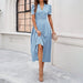 Junior Y2K Midi Dress – Puff Sleeves & Slim A-Line Silhouette - Samanta Factory