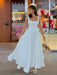 A-line Strap Long Dress – Square Neck & Backless Design - Samanta Factory