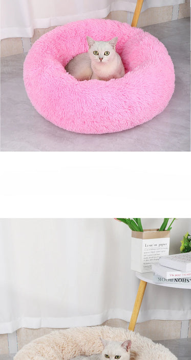 Plush Cat & Dog Nest Bed – Warm, Washable & Fluffy for Winter Comfort - Samanta Factory