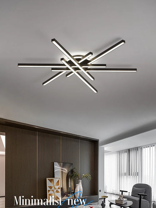 Nordic 4-Bulb LED Ceiling Light in Aluminum and Acrylic for Modern Kitchen and Bedroom