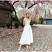 A-line Strap Long Dress – Square Neck & Backless Design - Samanta Factory