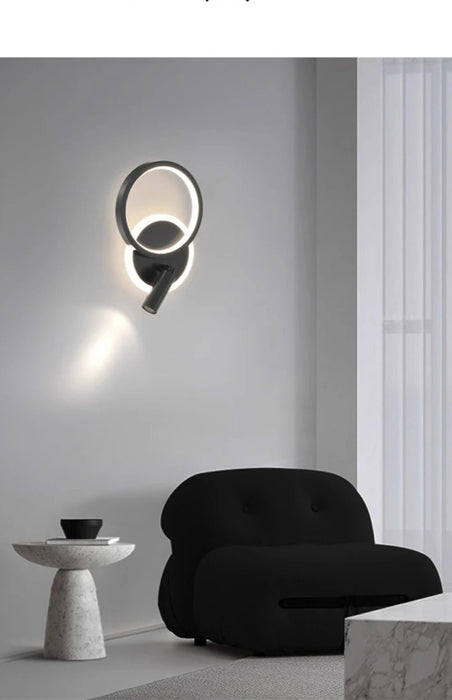 Bedside Lamp Modern Simple Creative Living Room Background Wall Stairwell Wall Lamp Nordic Network Red Corridor Wall Light - Samanta Factory