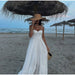 A-line Strap Long Dress – Square Neck & Backless Design - Samanta Factory