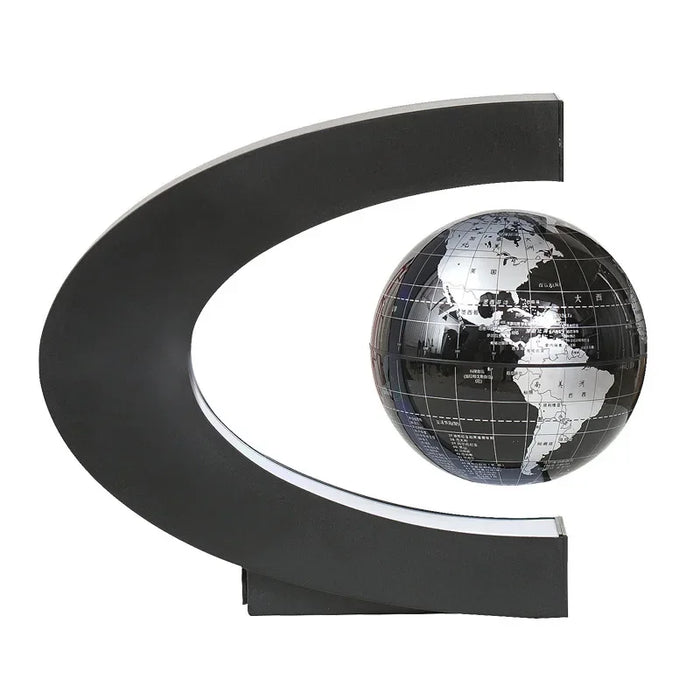 Magnetic Levitating Globe – 4-Inch Floating Earth with LED Light for Home & Office Decor - Samanta Factory