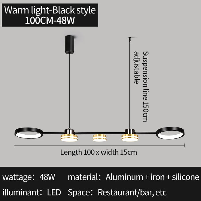 Modern Ring Pendant Light – 48W LED Chandelier with Soft Eye-Care Illumination