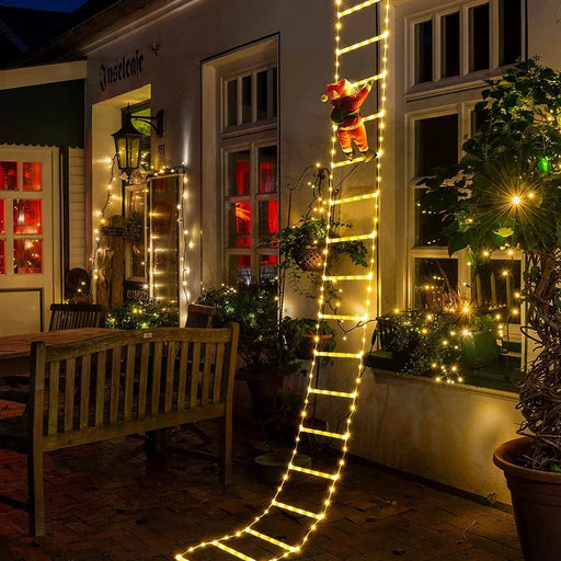 Warm White LED Light Ladder Hanging Fairy Lights for Home and Christmas Decoration
