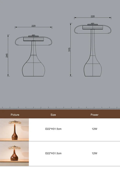 French Retro Floor Lamp – Luxury LED Table & Bedside Lighting with Clear Glass Shade