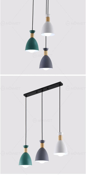 Modern Pendant Light – Triple Head Design with E27 Base for Stylish Interiors - Samanta Factory