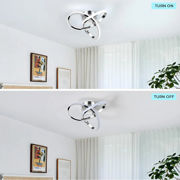 Modern LED Ceiling Light – Stepless Dimmable with Iron & Acrylic Design