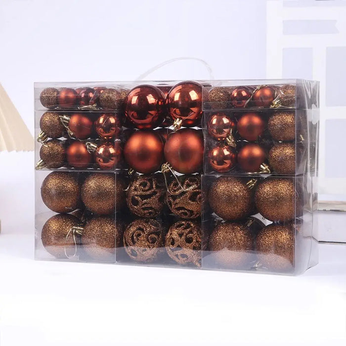 Christmas Ball Ornament Set – 100PCS Plastic Baubles in 18 Colours
