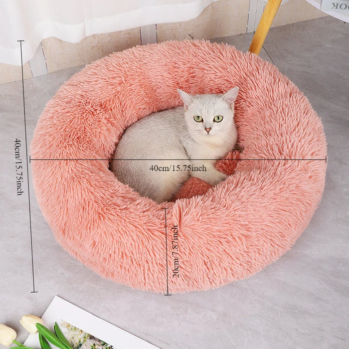 Plush Cat & Dog Nest Bed – Warm, Washable & Fluffy for Winter Comfort - Samanta Factory