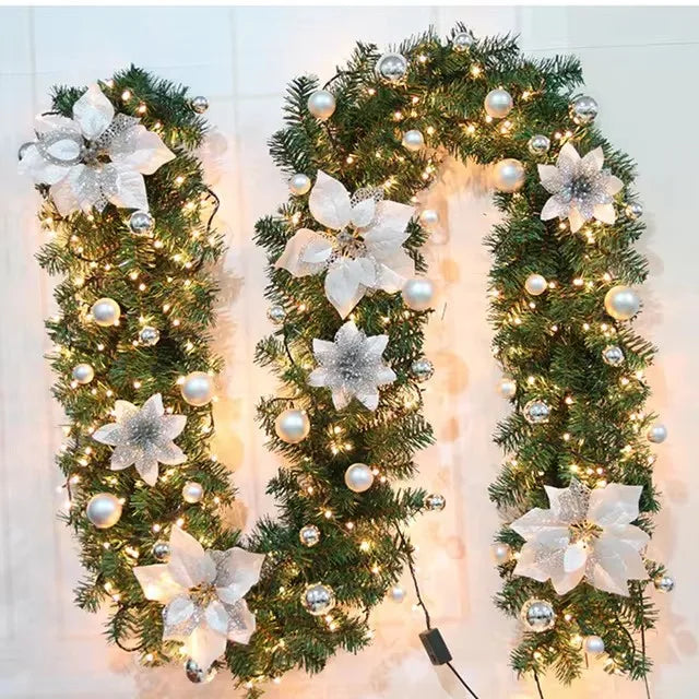 LED Christmas Wreath – Flexible Light-Up Garland for Home Décor