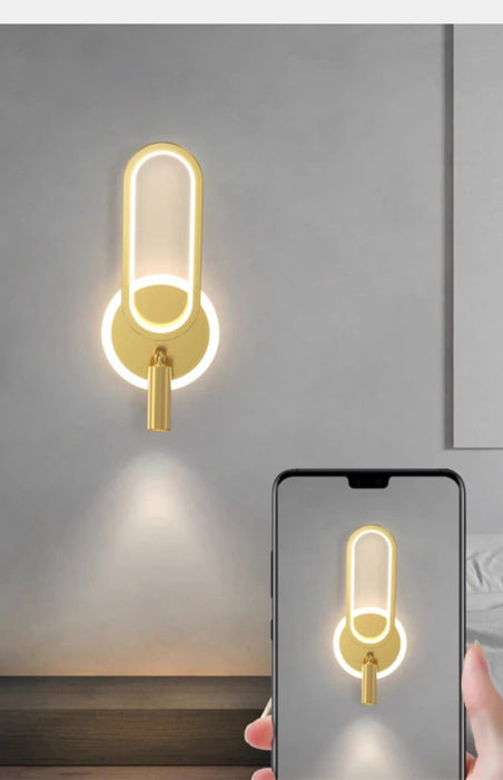 Bedside Lamp Modern Simple Creative Living Room Background Wall Stairwell Wall Lamp Nordic Network Red Corridor Wall Light - Samanta Factory