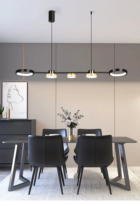 Modern Ring Pendant Light – 48W LED Chandelier with Soft Eye-Care Illumination