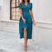 Junior Y2K Midi Dress – Puff Sleeves & Slim A-Line Silhouette - Samanta Factory