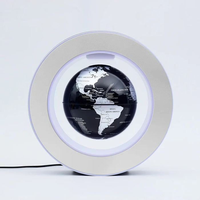 Floating Moon Globe Lamp – O-Type Magnetic Frame with LED Night Light - Samanta Factory